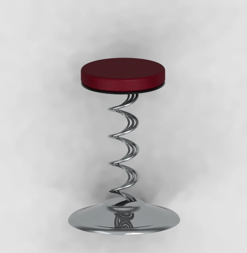 Bar stool 3D Model .c4d .max .obj .3ds .fbx .stl .blend 