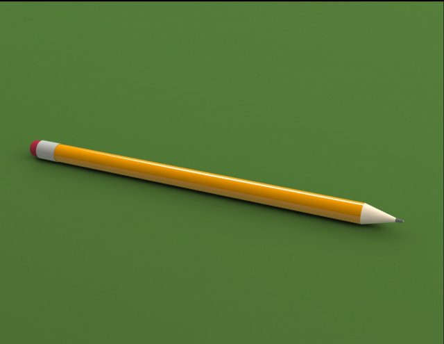 Pencil 3D Model .c4d .max .obj .3ds .fbx .stl .blend 