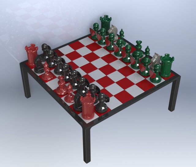 Chess Model Cetak 3D .c4d .max .obj .3ds .fbx .stl .blend 