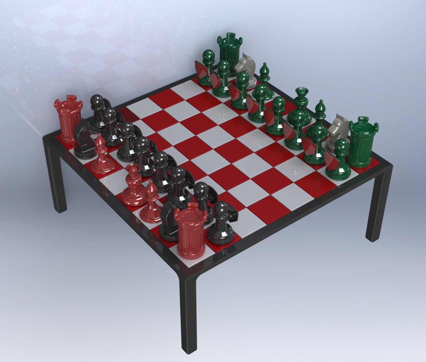 Renderen statisch laden Chess 3D Print Model in Board Games 3DExport