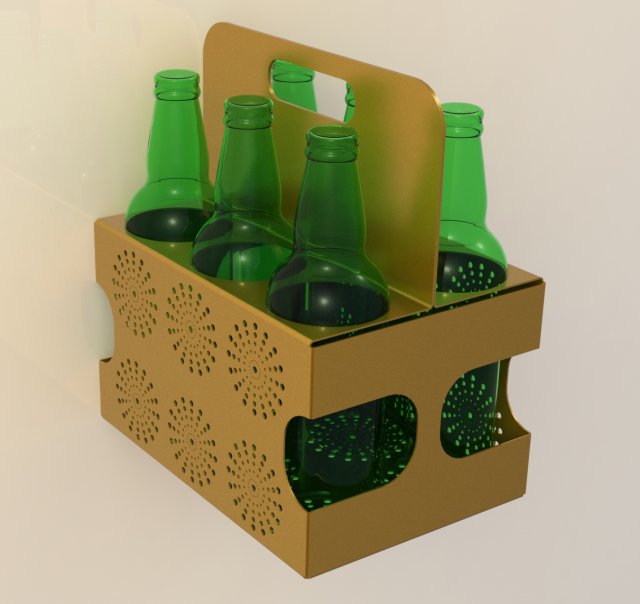 Beer carrier 3D Model .c4d .max .obj .3ds .fbx .stl .blend 
