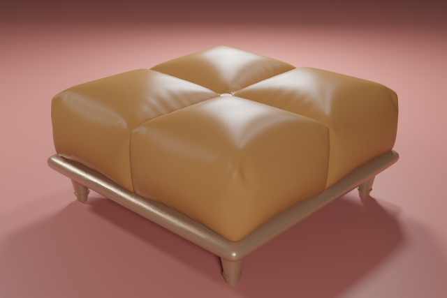Padded stool Modèle 3D .c4d .max .obj .3ds .fbx .stl .blend 