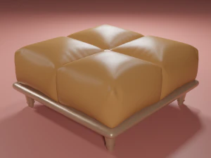 Tabouret rembourr&eacute; Modèle 3D