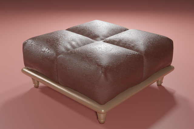 Padded stool Model 3D .c4d .max .obj .3ds .fbx .stl .blend 