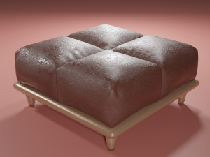 Padded stool 3D 模型