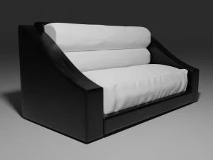 Sof&aacute; de cuero Modelo 3D