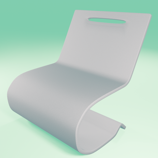 Minimalistic chair 3D Modell .c4d .max .obj .3ds .fbx .stl .blend