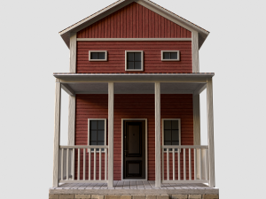 A low-poly of a home house Model 3D