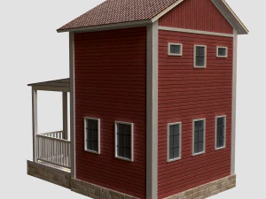 A low-poly of a home house 3D Model