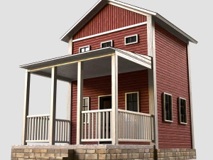 A low-poly of a home house 3D Model