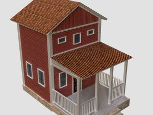 A low-poly of a home house 3D Model