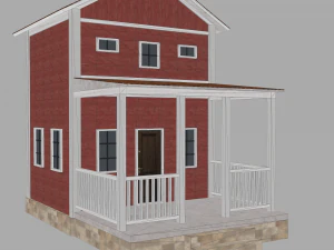 A low-poly of a home house 3D Model