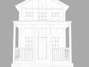 A low-poly of a home house 3D Model