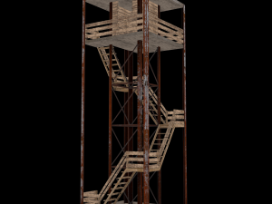 A low-poly of a military tower 3Dモデル