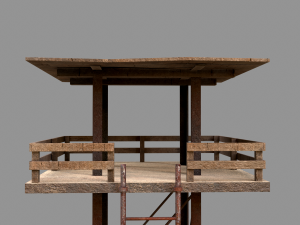 A low-poly of a military tower 3D 模型