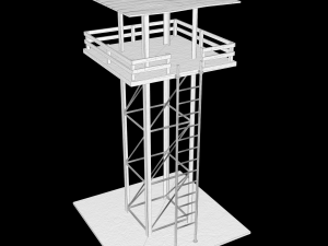 A low-poly of a military tower 3D 模型