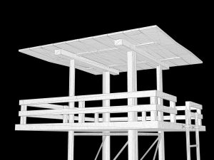 A low-poly of a military tower 3D 模型
