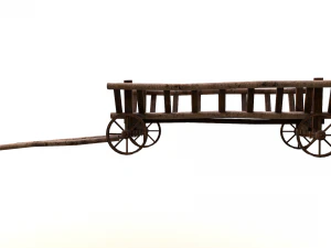 Horse Cart Low-poly 3D Model