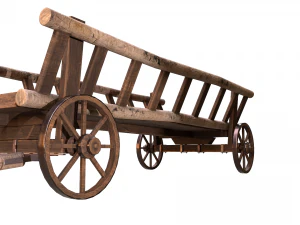 Horse Cart Low-poly 3D Model
