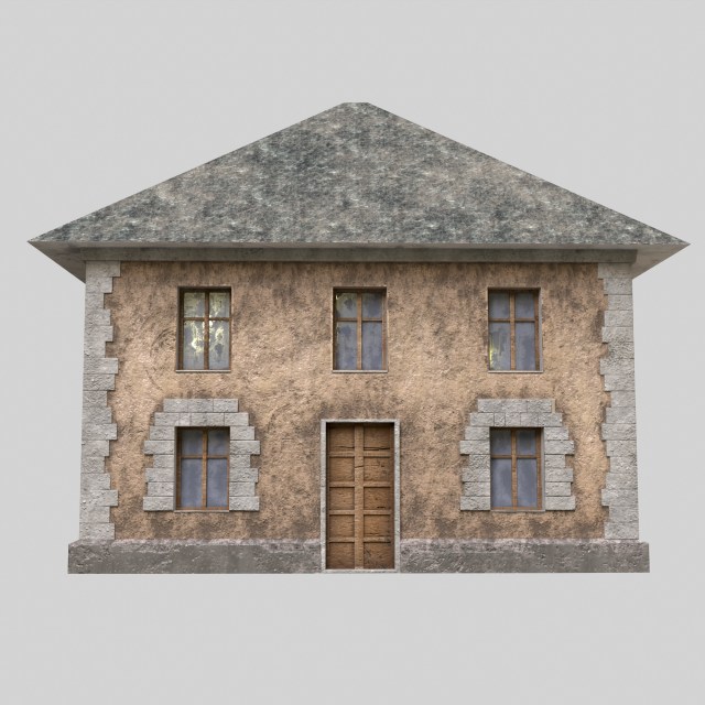 A low-poly of a home 3D Модель .c4d .max .obj .3ds .fbx .stl .blend 