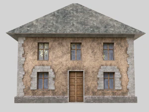 Um low-poly de uma casa Modelo 3D