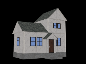 Low-poly of a home house 3D Model