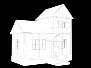 Low-poly of a home house 3D Model