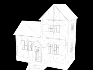 Low-poly of a home house 3D Model