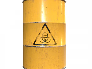 Collection of metal barrels Low-poly 3D Model