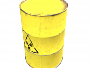 Collection of metal barrels Low-poly 3D Модель