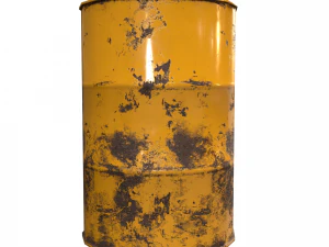Collection of metal barrels Low-poly 3D Model