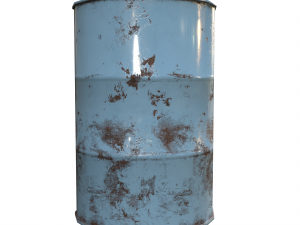 Collection of metal barrels Low-poly 3D Модель