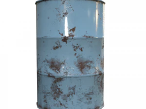 Collection of metal barrels Low-poly 3D Model