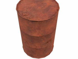 Collection of metal barrels Low-poly 3D Модель