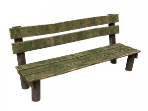 Banco de madera de baja poli Modelo 3D