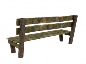 Low-poly wooden benchl 3D Model