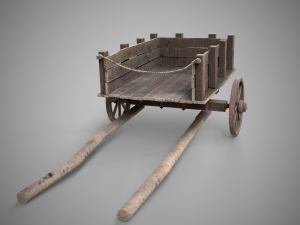 Low-poly of cart 3D 模型