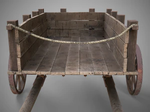 Low-poly of cart 3D Model