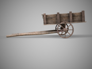 Low-poly of cart 3D 模型