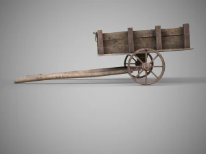 Low-poly of cart 3D Model