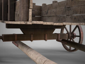 Low-poly of cart 3D Model