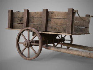 Low-poly of cart 3D Model
