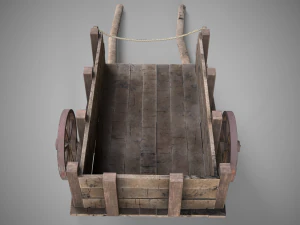 Low-poly of cart 3D Model