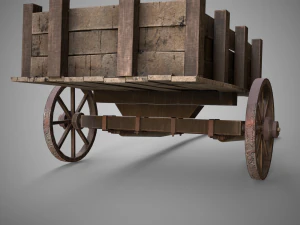 Low-poly of cart 3D Model