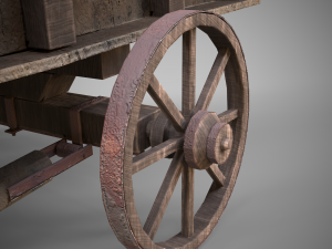 Low-poly of cart 3D 模型