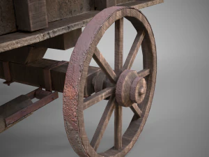 Low-poly of cart 3D Model