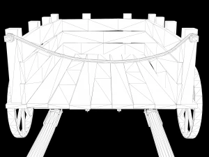 Low-poly of cart 3D Model
