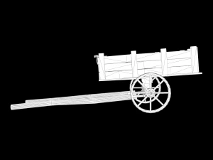 Low-poly of cart 3D Model