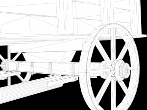 Low-poly of cart 3D Model