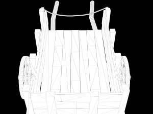 Low-poly of cart 3D Model